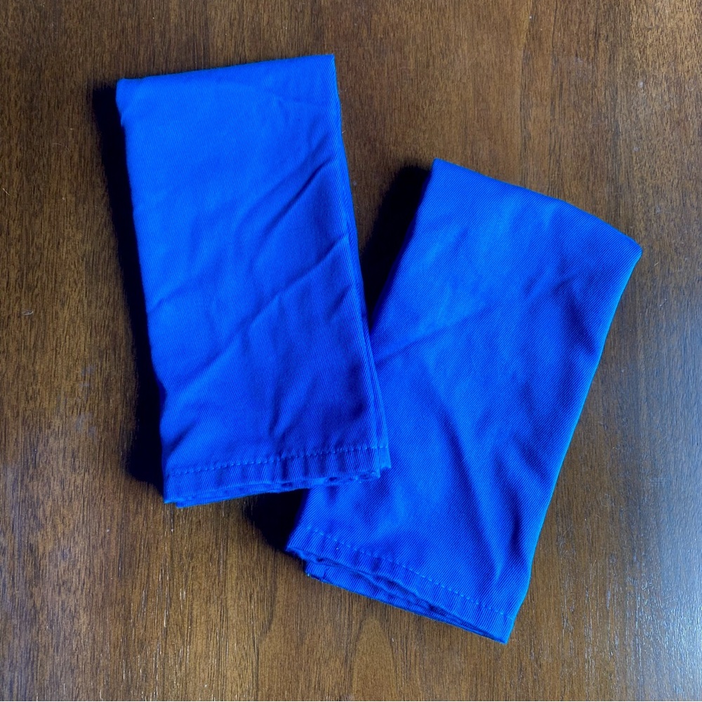 Set of 35 Blue Fabric Napkins